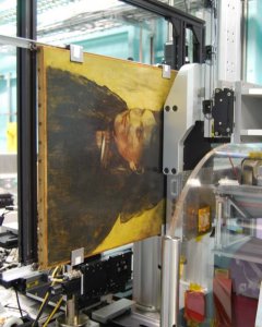 El cuadro de Degas dispuesto en el dispositivo que ha revelado su imagen oculta. DAVID THURROWGOOD