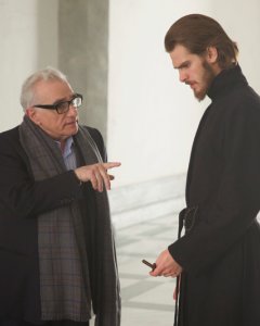 Scorsese con Andrew Garfield, en el rodaje