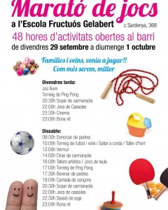 Programa d'activitats de l'escola Fructuós Gelabert, de Barcelona.