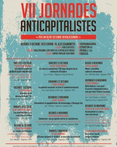 Cartel de las VII Jornades Anticapitalistes. / Castelló LGBTI