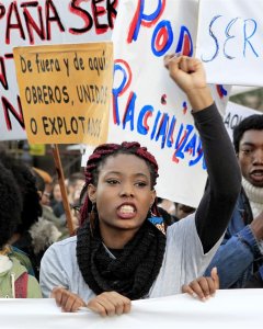 Manifestación 'Por una sociedad sin racismo' en Madrid. /EFE