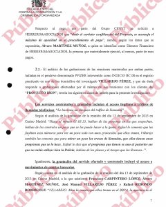 Fragmento del informe de la Fiscalía Anticorrupción sobre el caso Tandem