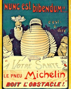 Primer cartel de Bibendum creado por O'Galop en 1898