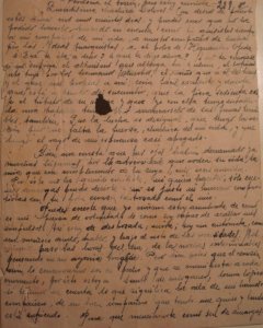 Carta escrita por Magaña donde narra sus sentimientos antes de morir. / EUSEBIO RODRÍGUEZ PADILLA