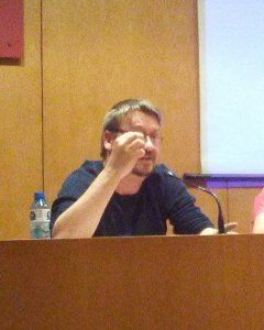 L'exlíder de Catalunya en Comú - Podem, Xavier Domènech, a la presentació del llibre 'Nacionalista lo eres tú' (Editorial Icaria).