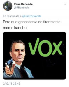 Imagen Twitter hacia Iranzu Varela