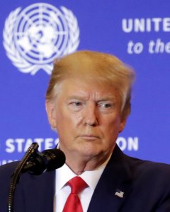 Donald Trump en la Asamblea de las Naciones Unidas. / EFE/EPA/JASON SZENES