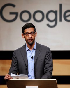 El hasta ahjora responsable de Gooble, y nuevo consejero delegado de Alphabet,  Sundar Pichai. REUTERS/Brandon Wade