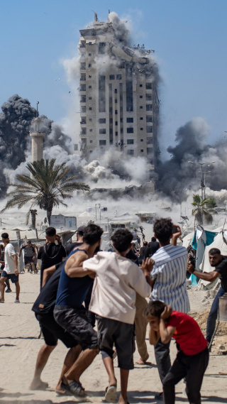 Imagen de archivo de un ataque aéreo israelí en la ciudad de Gaza.