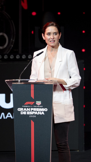 Isabel Diaz Ayuso en la presentación del circuito de Madring F1 en IFEMA Isabel Diaz Ayuso en la presentación del circuito de Madring F1 en IFEMA