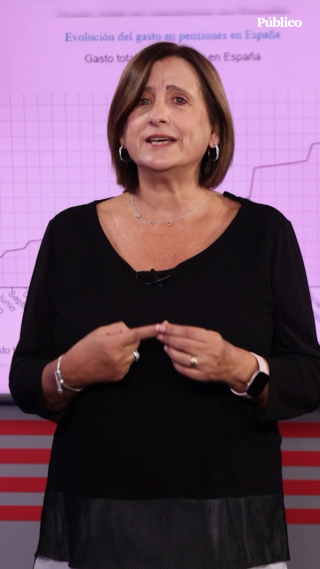 María José Pintor, en el plató de Público