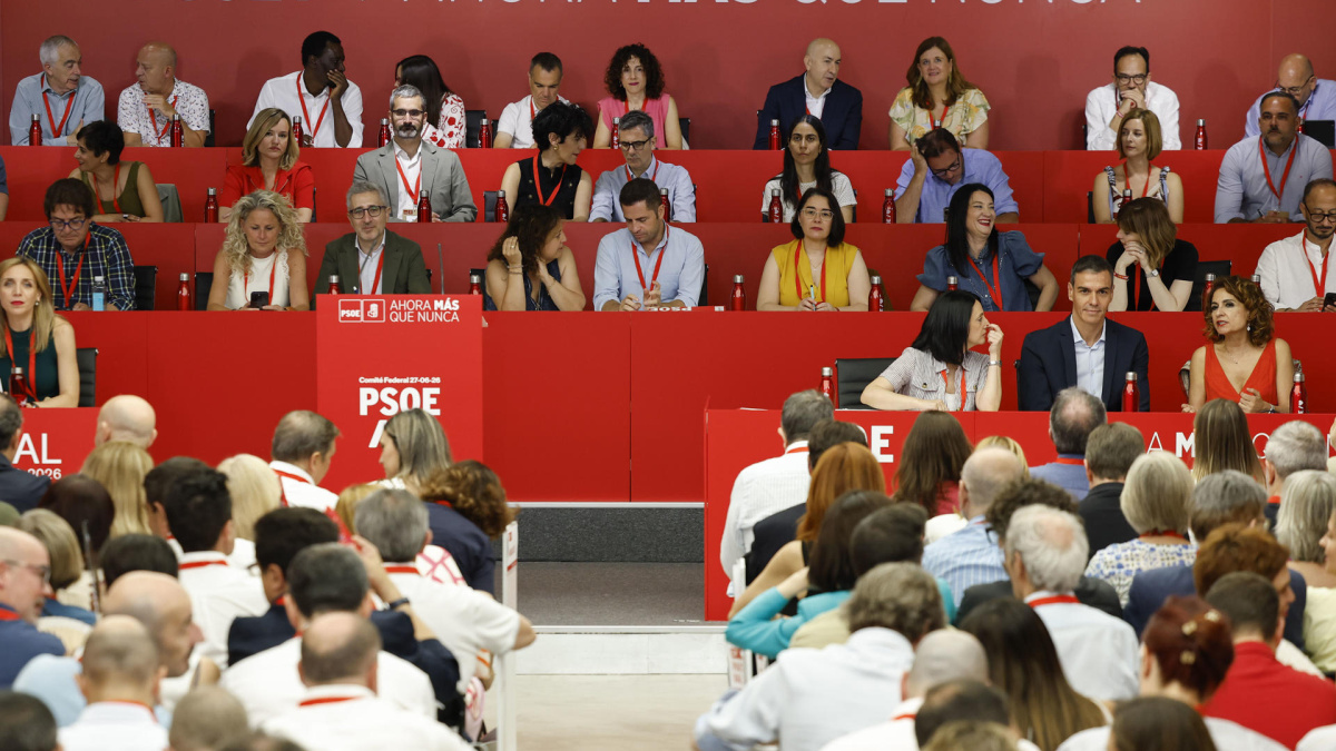 Pedro Sánchez durante el Comité Federal del PSOE
