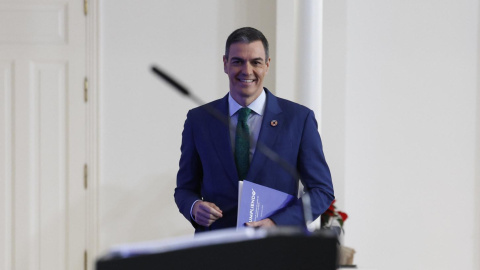 Sánchez EFE El presidente del Gobierno, Pedro Sánchez, ofrece una rueda de prensa tras reunión del último Consejo Ministros del año en el palacio de la Moncloa, el pasado 23 de diciembre.