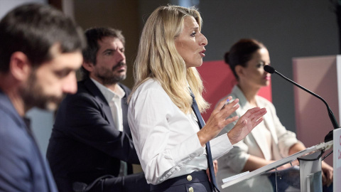 (Foto de ARCHIVO)Foto de archivo de Yolanda Diaz junto a los ministros Ernest Urtasun, Sira Rego y Pablo Bustinduy. Jesús Hellín / Europa Press16/9/2024