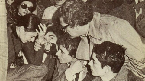 La actriz Tina Sainz, tras su liberación.