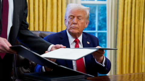 El presidente de EEUU, Donald Trump, en el Despacho Oval de la Casa Blanca.