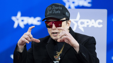 Imagen de archivo de Elon Musk en la Conferencia de Acción Política Conservadora (CPAC), en Maryland.