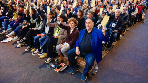 El lider de ERC, Oriol Junqueras, y la secretaria general del partido, Elisenda Alamany  participan en el 30º Congreso Nacional de Esquerra Republicana de Catalunya.