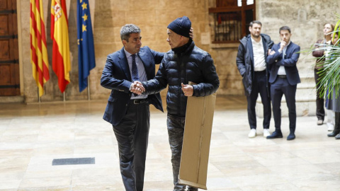 mazondana El president de la Generalitat, Carlos Mazón, durante la reunión que mantuvo estepasado jueves con varios familiares de víctimas de la DANA en el Palau de la Generalitat.