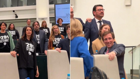 Los diputados de Más Madrid y los del PP en el Ayuntamiento de Madrid.