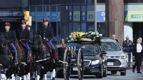 Imagen del cortejo fúnebre del expresidente de Uruguay José Mujica, a 14 de mayo de 2025.