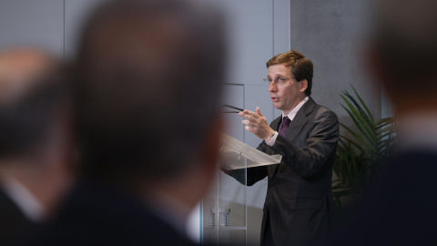 El alcalde de Madrid, José Luis Martínez Almeida, durante su intervención en el Foro ABC. El alcalde de Madrid, José Luis Martínez Almeida, durante su intervención en el Foro ABC.