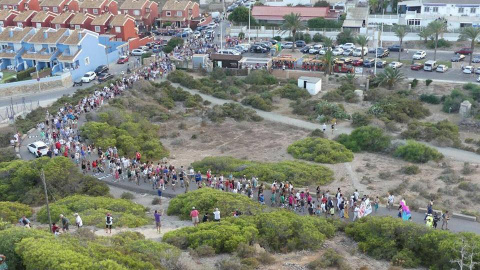 La manifestación del 14 de agosto de 2017 en Cabo de Palos (Murcia) bajo el lema "El Faro No Se vende".