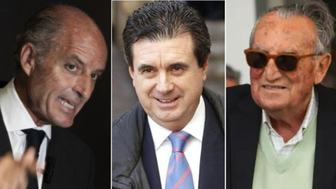 Francisco Camps, Jaume Matas y Carlos Fabra, en un montaje con imágenes de Europa Press.