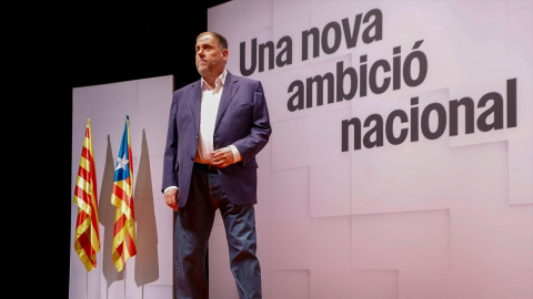 El presidente de ERC, Oriol Junqueras, anuncia su candidatura a la presidencia de la Generalitat.