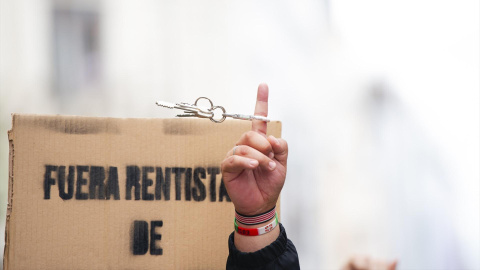 Manifestación por el derecho a una vivienda digna en Madrid