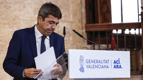 Carlos Mazón en el Palau de la Generalitat en Valencia.