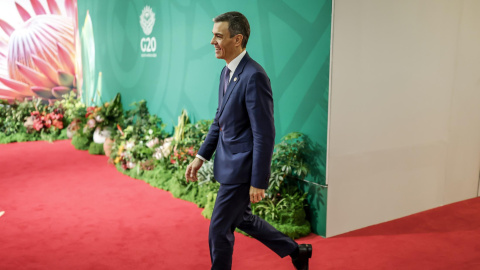 Pedro Sánchez durante la cumbre del G20 en Johannesburgo (Sudáfrica) este domingo.