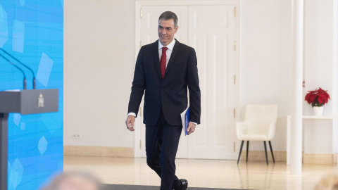 El presidente del Gobierno, Pedro Sánchez, durante una rueda de prensa, en el Palacio de la Moncloa, a 15 de diciembre de 2025, en Madrid El presidente del Gobierno, Pedro Sánchez, durante una rueda de prensa, en el Palacio de la Moncloa, a 15 de diciembre de 2025, en Madrid