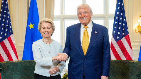 Imagen de archivo de Ursula Von der Leyen y Donald Trump.