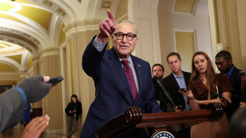 Imagen de archivo del líder de la minoría demócrata en el Senado, Chuck Schumer.