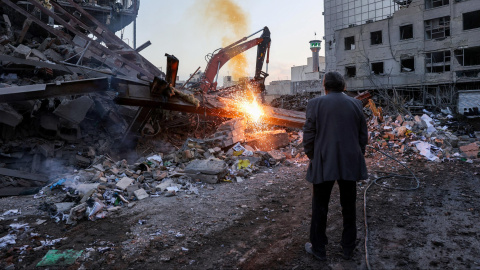 Ataque a una comisaría iraní Consecuencias de un ataque israelí y estadounidense contra una comisaría de Policía, en Teherán.