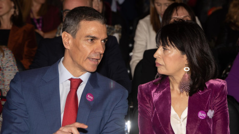 Pedro Sánchez y Ana Redondo en Madrid, este martes. Pedro Sánchez y Ana Redondo en Madrid, este martes.