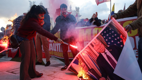 Protestas contra la guerra de EEUU e Israel en Irán.