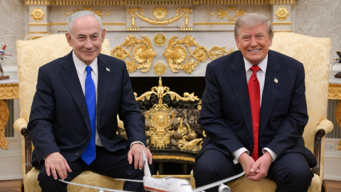 Fotografía publicada en X por el primer ministro israelí junto a Donald Trump, a 28 de julio de 2026.