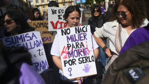 Manifestación en Málaga con motivo del Día Internacional de la Mujer.