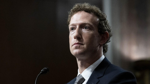 Mark Zuckerberg, director ejecutivo de Meta, testificando en un juicio ante el Comité Judicial del Senado de EEUU. Mark Zuckerberg, director ejecutivo de Meta, testificando en un juicio ante el Comité Judicial del Senado de EEUU.