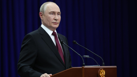 El presidente de Rusia, Vladimir Putin, en una rueda de prensa, a 02 de septiembre de 2026.