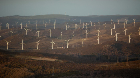 Parque eólico de Vilachá, en Pobra de Brollón (Lugo), cuya licencia de ampliación fue anulada por el TSXG en marzo de 2024.