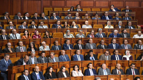 Sesión conjunta de ambas cámaras del Parlamento en Rabat, Marruecos.