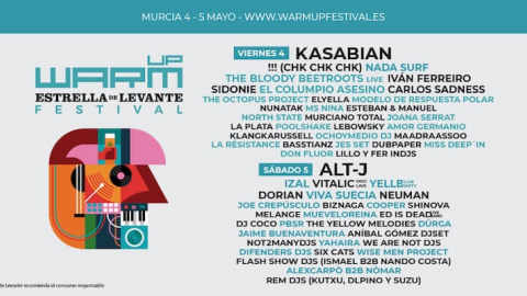 Cartel Warm Up Festival de Murcia Cartel Warm Up Festival de Murcia