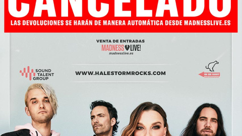 Halestorm cancelan su gira europea Halestorm cancelan su gira europea