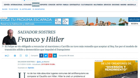 Columna de Salvador Sostres en ABC Columna de Salvador Sostres en ABC