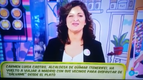 La alcaldesa de Guímar en Sálvame La alcaldesa de Guímar en Sálvame