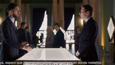 Un momento del anuncio en el que aparecen David Broncano y Antonio de la Torre Un momento del anuncio en el que aparecen David Broncano y Antonio de la Torre