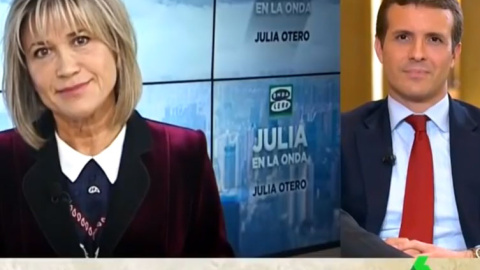 Julia Otero y Pablo Casado, en laSexta Noche.